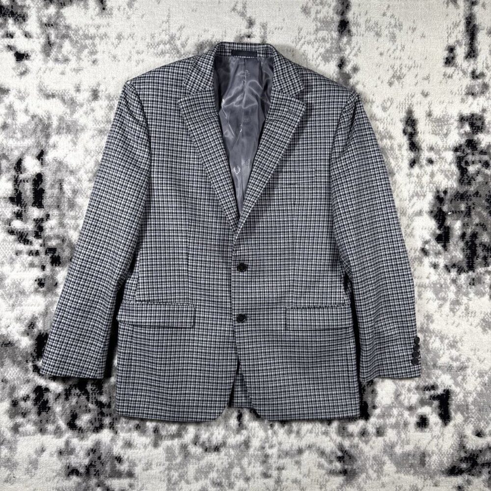 Lauren Ralph Lauren Gray & Black Houndstooth Blazer